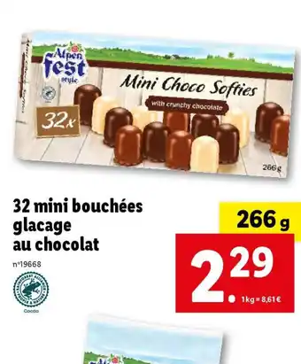 Lidl 32 mini bouchées glacage au chocolat offre