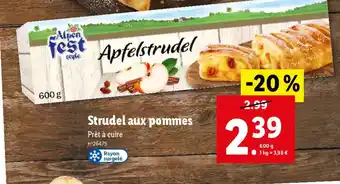 Lidl Strudel aux pommes offre