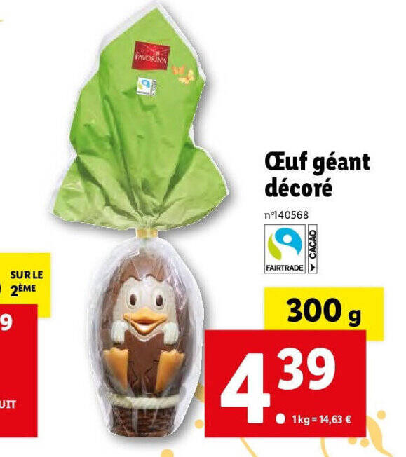 Promo Œuf géant décoré chez Lidl