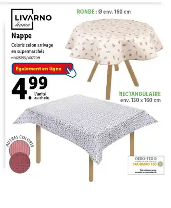 Lidl Nappe offre