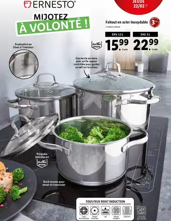 Lidl Faitout en acier inoxydable 3 offre