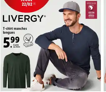 Lidl T-shirt manches longues offre