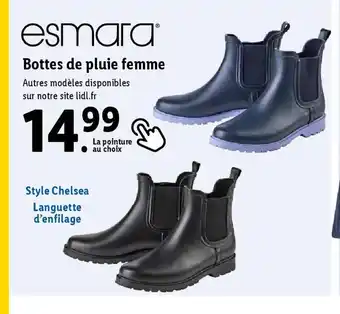 Lidl Bottes de pluie femme offre