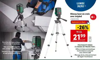 Niveau laser en croix avec trépied