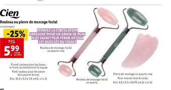 Lidl Rouleau ou pierre de massage facial offre