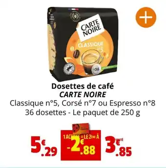 Coccimarket Dosettes de café CARTE NOIRE offre