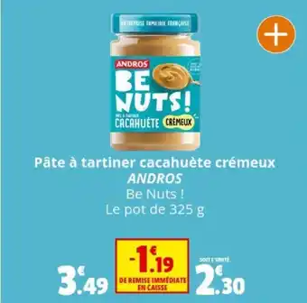 Coccinelle Express Pâte à tartiner cacahuète crémeux ANDROS offre