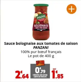 Coccinelle Express Sauce bolognaise aux tomates de saison PANZANI offre