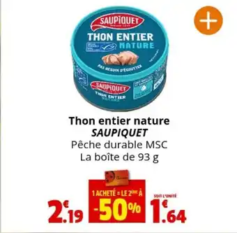 Coccinelle Express Thon entier nature SAUPIQUET offre