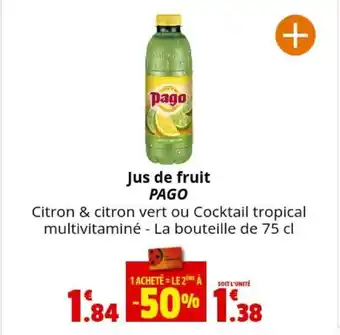 Coccinelle Express Jus de fruit PAGO offre