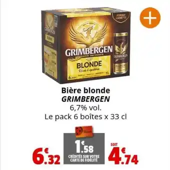 Coccinelle Express Bière blonde GRIMBERGEN offre