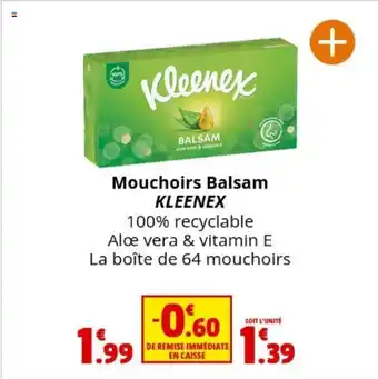 Coccinelle Express Mouchoirs Balsam KLEENEX offre