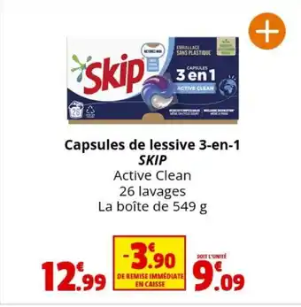 Coccinelle Express Capsules de lessive 3-en-1 SKIP offre