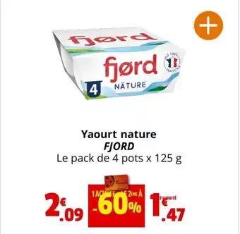 Coccinelle Supermarché Yaourt nature FJORD offre