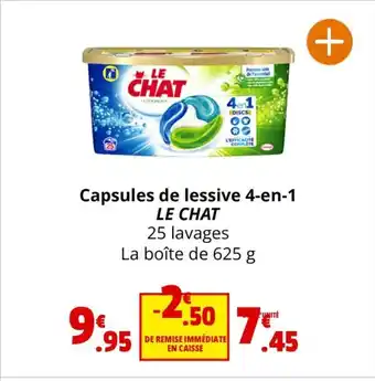 Coccinelle Supermarché Capsules de lessive 4-en-1 LE CHAT offre
