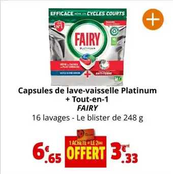 Capsules de lave-vaisselle Platinum + Tout-en-1 FAIRY