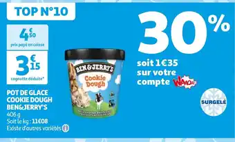 Auchan POT DE GLACE COOKIE DOUGH BEN&JERRY'S 406 g offre