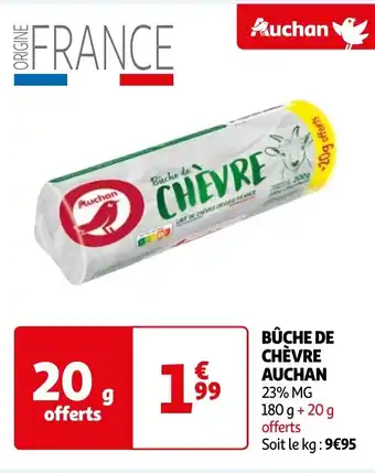 Auchan BÛCHE DE CHÈVRE AUCHAN offre