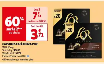 Auchan CAPSULES CAFÉ FORZA L'OR offre