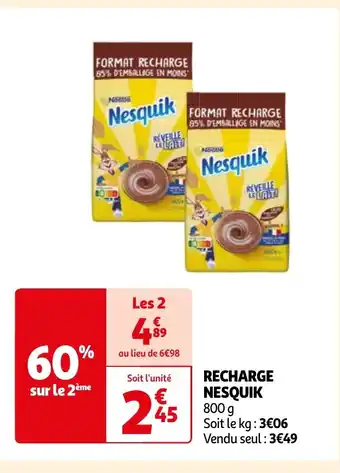 Auchan RECHARGE NESQUIK 800 g offre