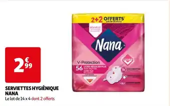 Auchan SERVIETTES HYGIÈNIQUE NANA offre