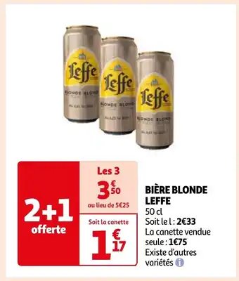 Auchan BIÈRE BLONDE LEFFE offre
