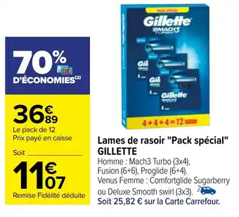 Lames de rasoir "Pack spécial" GILLETTE