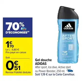Carrefour Gel douche ADIDAS offre
