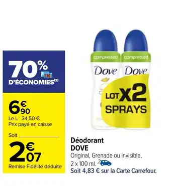 Carrefour Déodorant DOVE offre