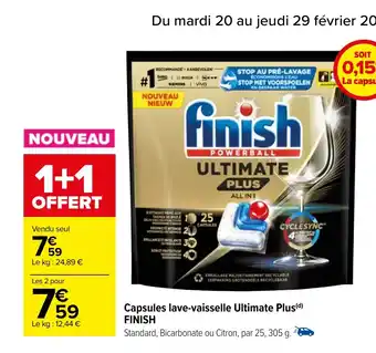 Carrefour Capsules lave-vaisselle Ultimate Plus(d) FINISH offre