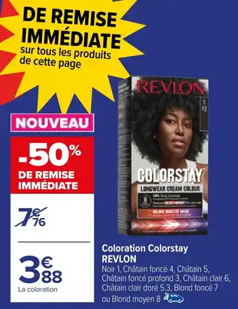 Carrefour Coloration Colorstay REVLON offre