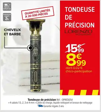Carrefour Tondeuse de précision Réf. : OPRED054 offre