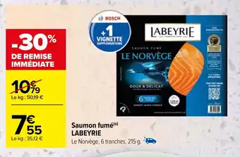 Carrefour Saumon fumé(⁰) LABEYRIE offre