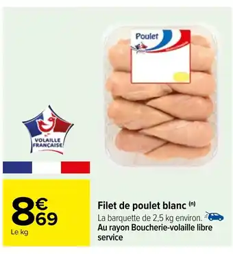 Carrefour Filet de poulet blanc (n) offre