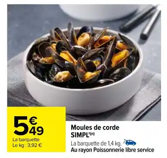 Carrefour Moules de corde SIMPL¹(n) offre