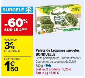 Carrefour Palets de Légumes surgelés BONDUELLE offre