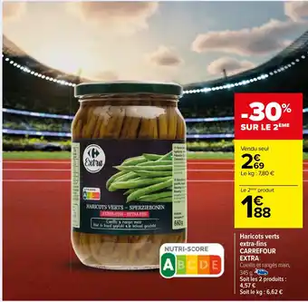 Carrefour Haricots verts extra-fins CARREFOUR EXTRA offre