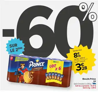 Carrefour Biscuits Prince LU offre