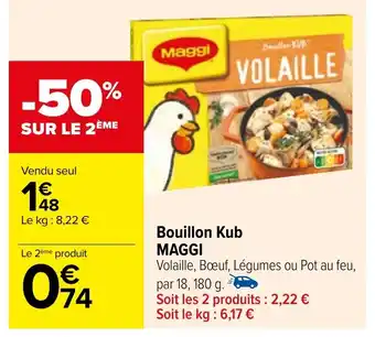 Carrefour Bouillon Kub MAGGI offre