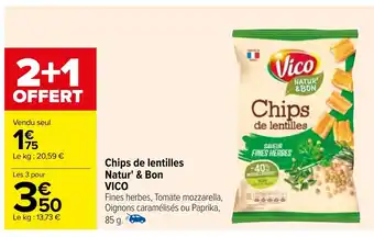Carrefour Chips de lentilles Natur' & Bon VICO offre