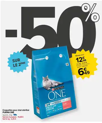 Carrefour Croquettes pour chat stérilisé PURINA ONE offre