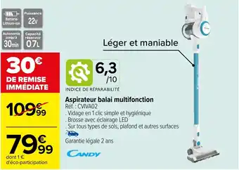 Carrefour Aspirateur balai multifonction Réf. : CVIVAO2 offre