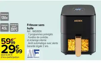 Carrefour Friteuse sans huile Réf. : RA510DV offre