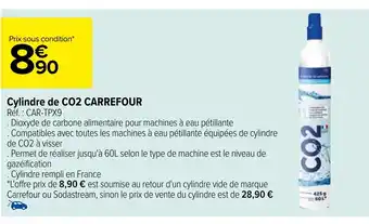 Carrefour Cylindre de CO2 CARREFOUR Réf. : CAR-TPX9 offre