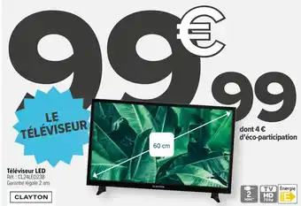 Carrefour Téléviseur LED Réf. : CL24LED23B Garantie légale 2 ans offre
