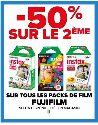 Carrefour SUR TOUS LES PACKS DE FILM FUJIFILM offre