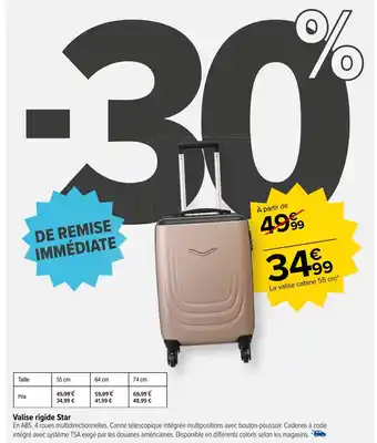 Carrefour Valise rigide Star offre
