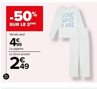 Carrefour Pyjama enfant offre