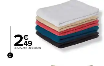 Carrefour Linge de toilette unie offre