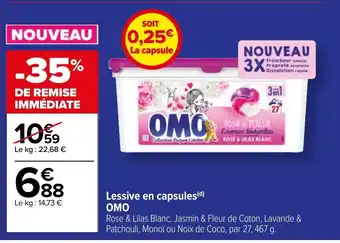 Carrefour Market Lessive en capsules(d) OMO offre